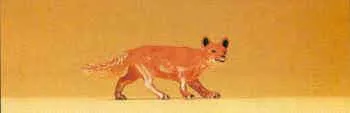 Preiser 47714 1/25 Scale Wild Animal Figures Hunting Fox w/Head Turned