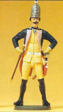 Preiser 54120 1/24 Scale Prussian Army 1756, 7th Infantry Officer of Grenadiers