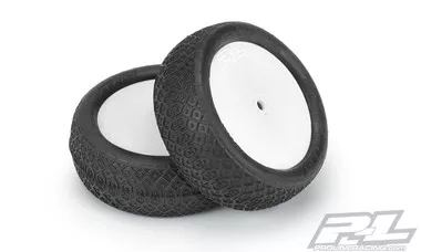 Pro-Line 8240-13 Electron 2.2" 4WD MC Clay Off-Road Buggy Tires/White Wheels (2)