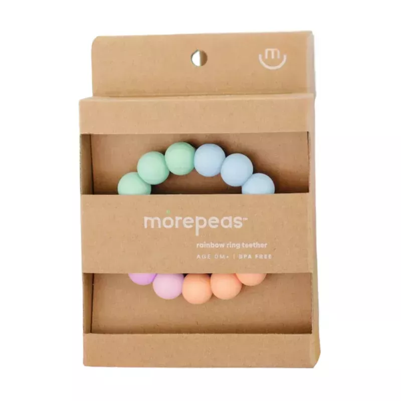 rainbow ring teether – dreamy by morepeas