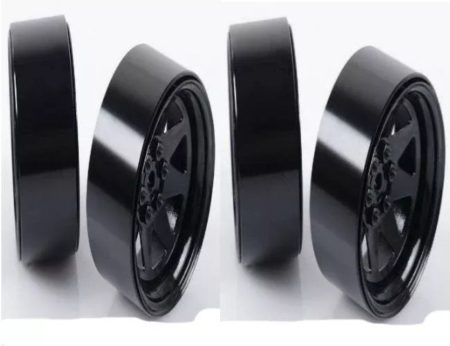 RC4WD Z-W0190 6 Lug Wagon 2.2 Stl Stamped Beadlock Wheels Black (4)