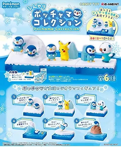 RE-MENT Pokemon Piplup Collection 6 Pcs Box