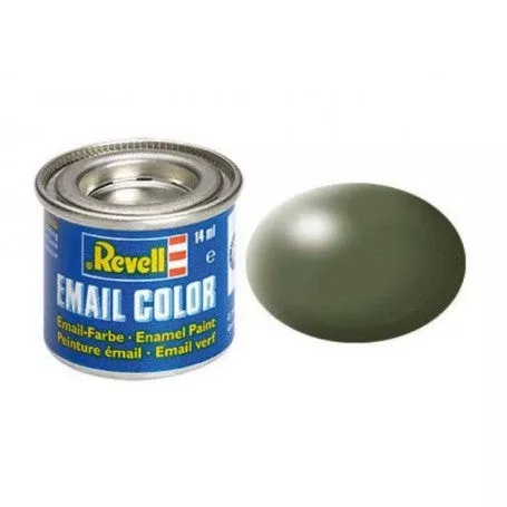 Revell 32361 14ml Enamel Olive Green Silk Tinlets (6/Bx)