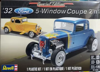 Revell # 4228 1/25 1932 Ford 5 Window Coupe 2n1