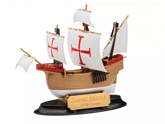 Revell 65660 1/350 Santa Maria Sailing Ship (Snap) w/paint & glue
