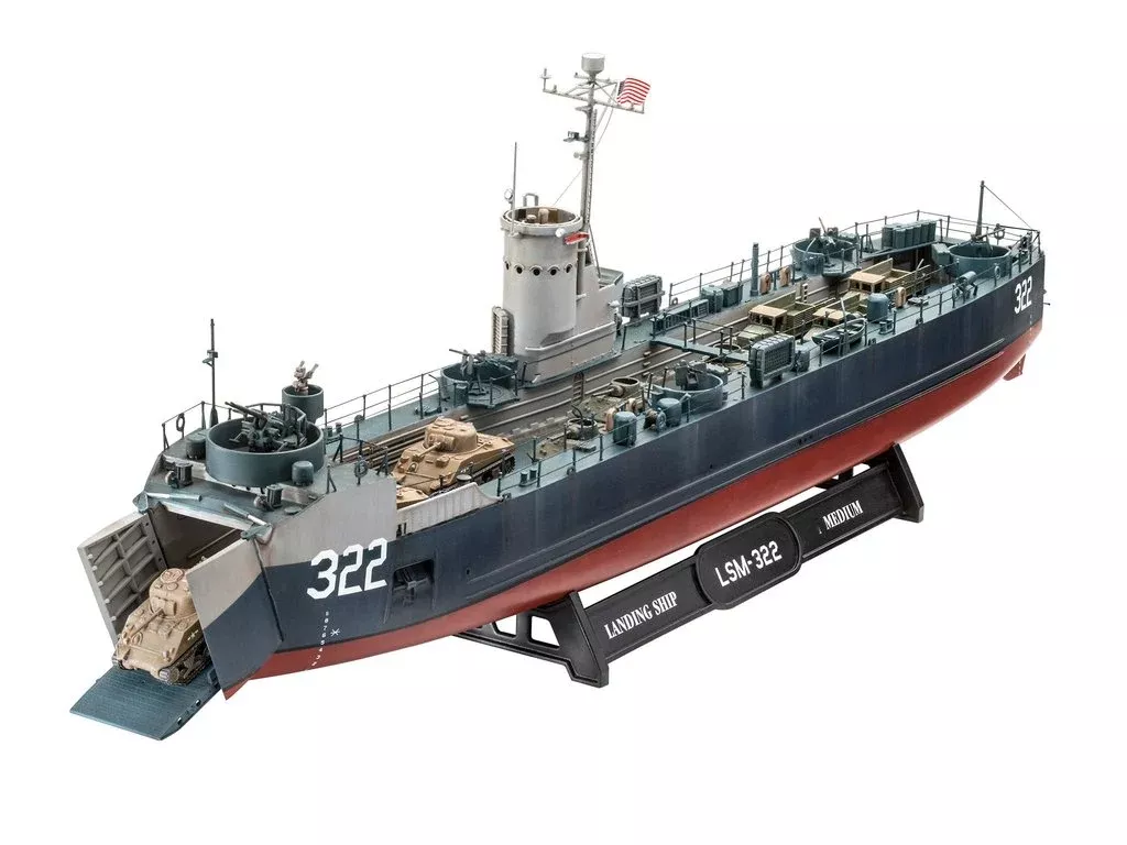 Revell of Germany 5169 1/144 US Navy Landing Ship Medium with Bofors 40mm Gun Kit