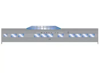 Roundhouse 88017 HO Scale Streamlined Vista Dome Santa Fe ATSF 3102