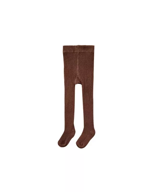 Rylee + Cru Ribbed Tights – Brown