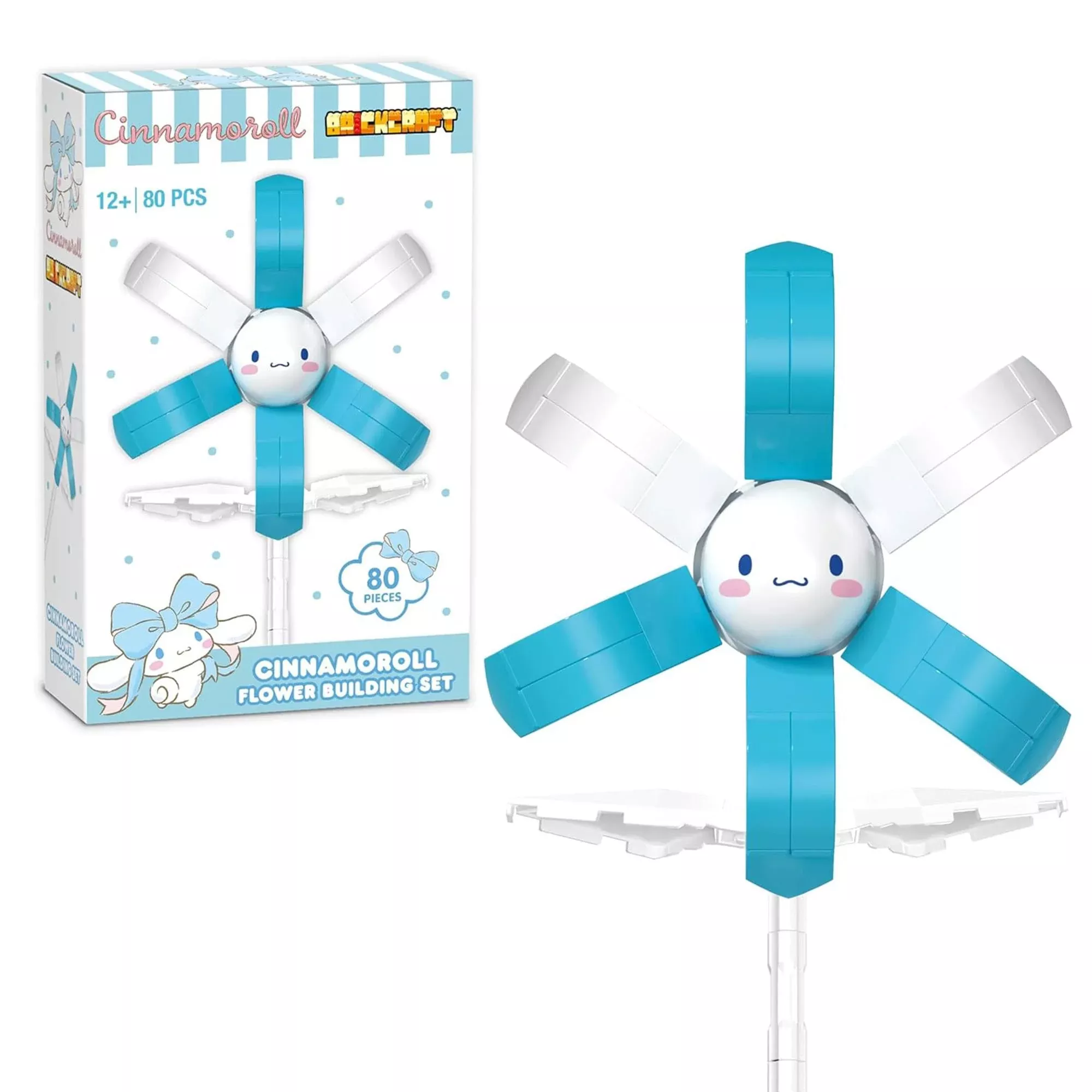 Sanrio Cinnamoroll Flower 80 Piece Brick Building Set