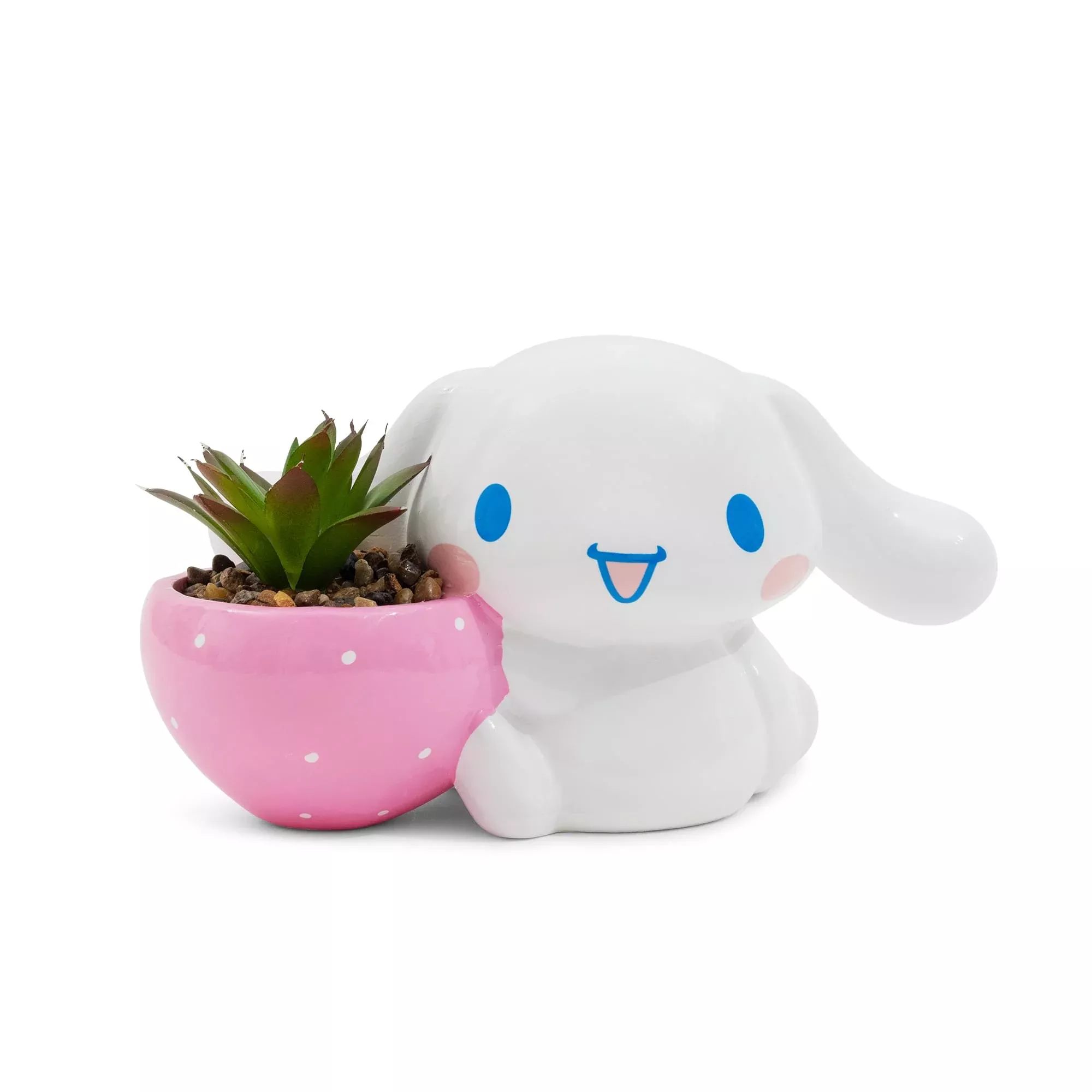 Sanrio Cinnamoroll Strawberry Ceramic Mini Planter With Artificial Succulent