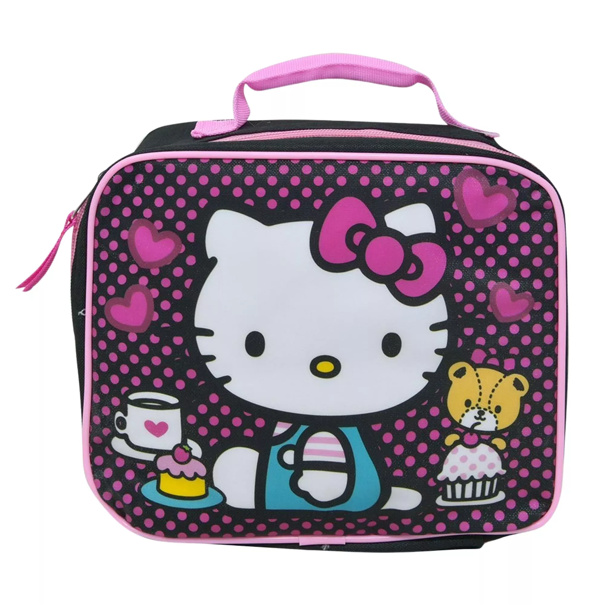 Sanrio Hello Kitty Polka-Dot Lunchbox | 9 x 3 x 8 Inches