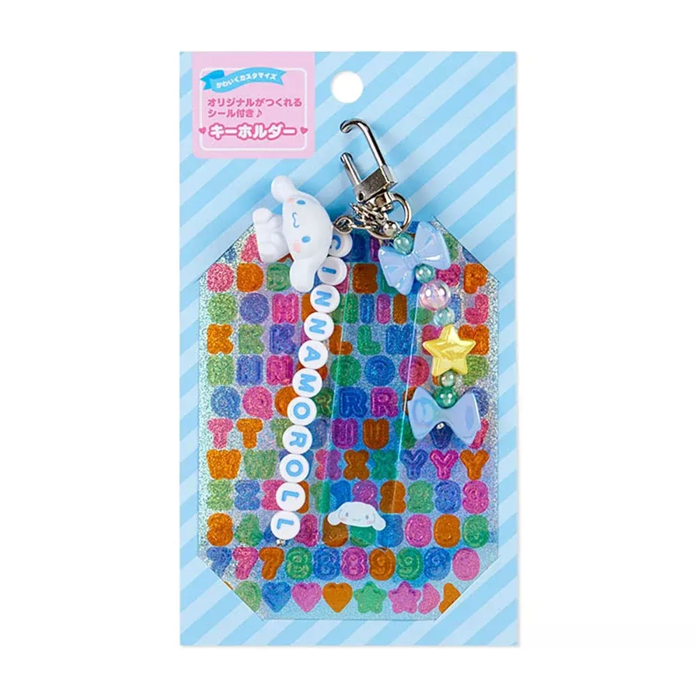 SANRIO Key Chain With Alphabet Stickers Cinnamoroll