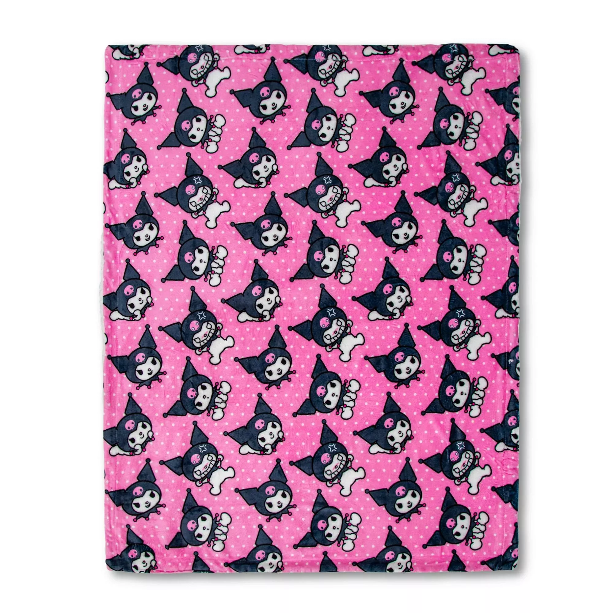 Sanrio Kuromi Silk-Touch Sherpa Throw Blanket | 50 x 60 Inches