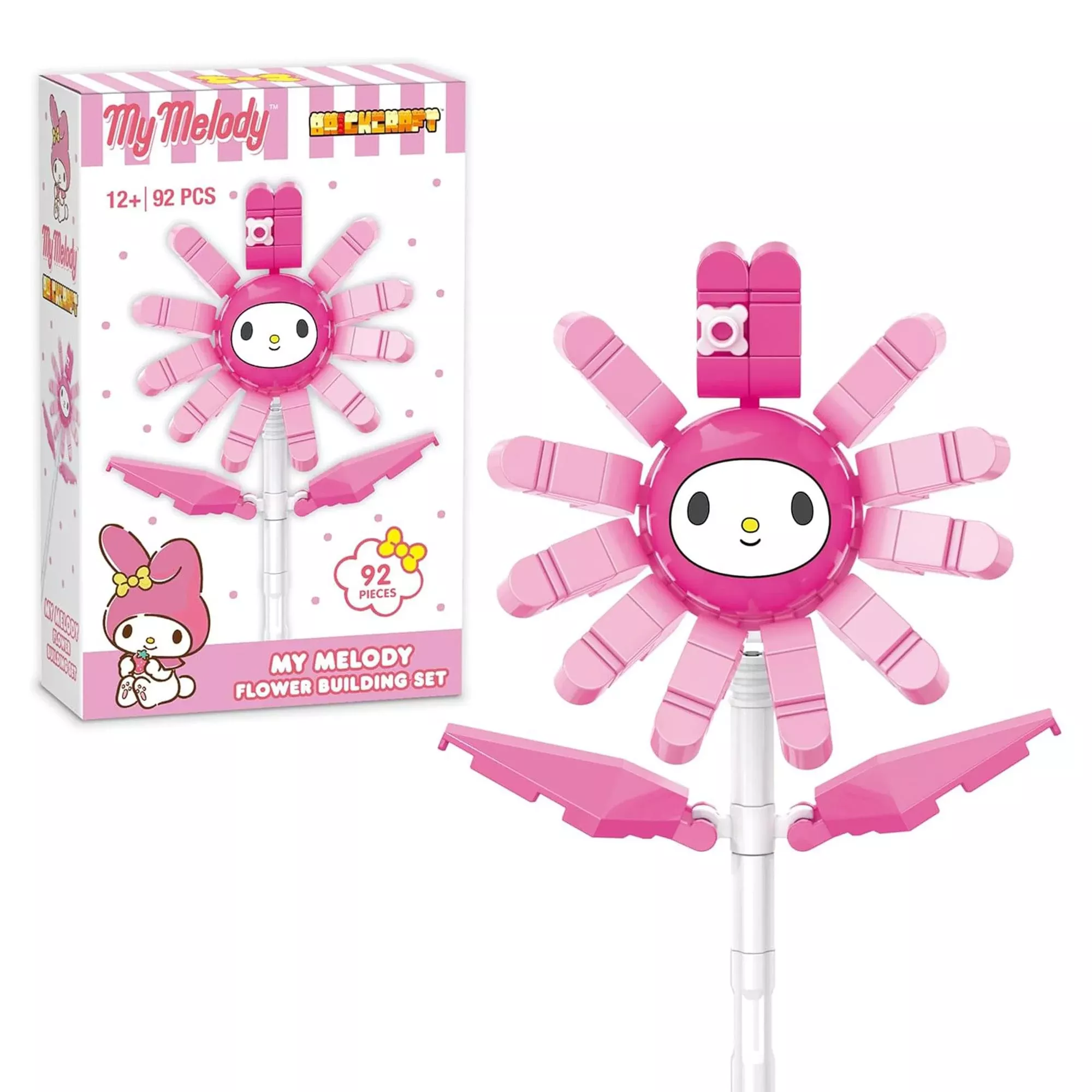 Sanrio My Melody Flower 92 Piece Brick Building Set