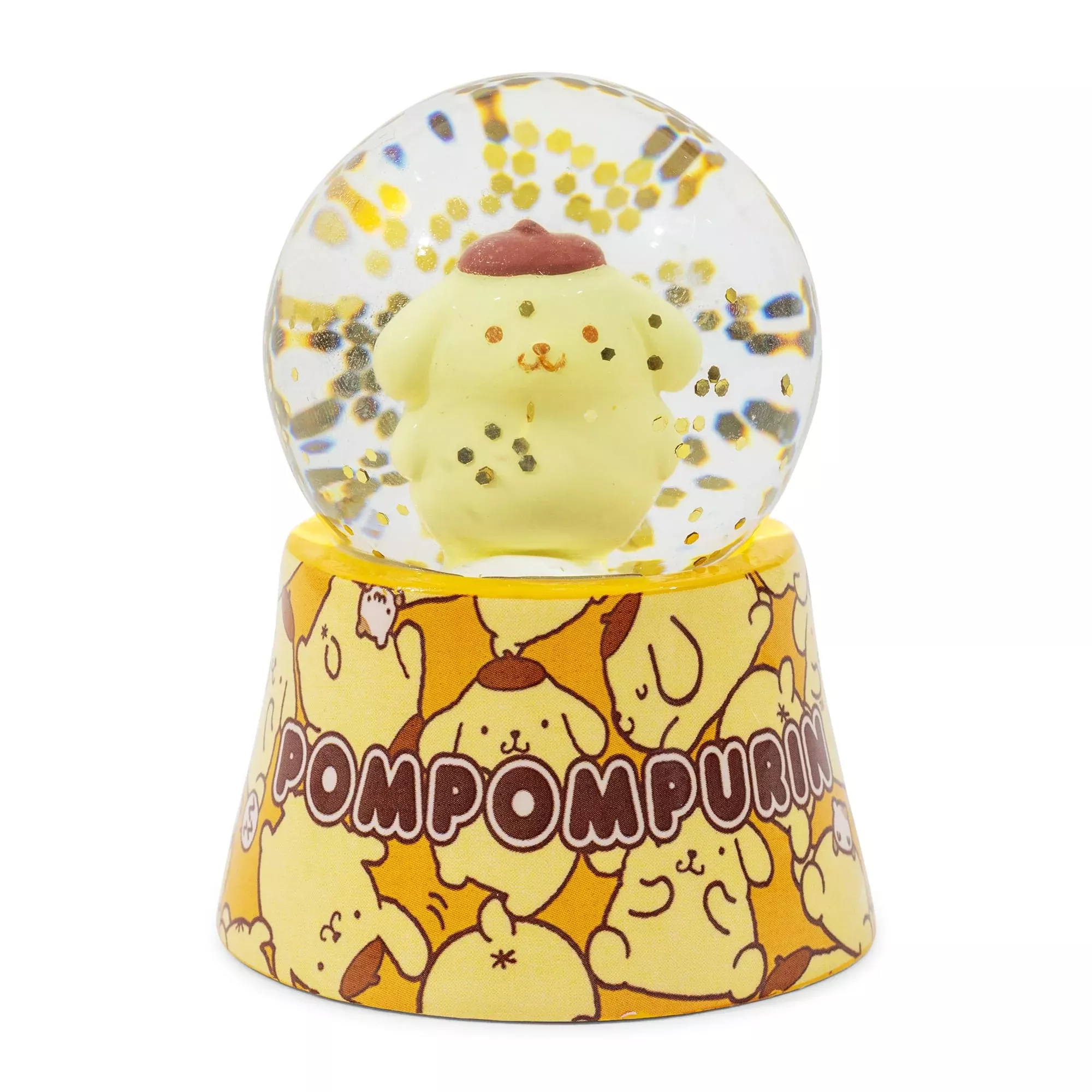 Sanrio Pompompurin Mini Light-Up Snow Globe | 3 Inches Tall