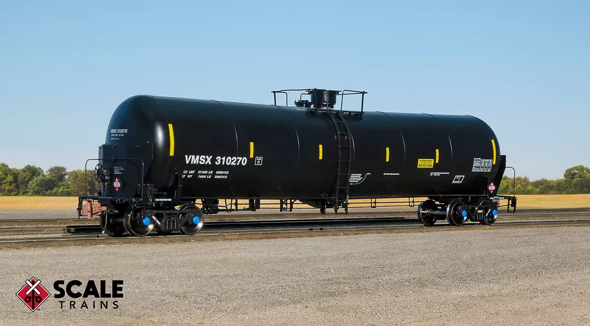 ScaleTrains 31767 Rivet HO Scale Trinity 31K Tank Car w/ Shields Valero Crude Oil VMSX 310645