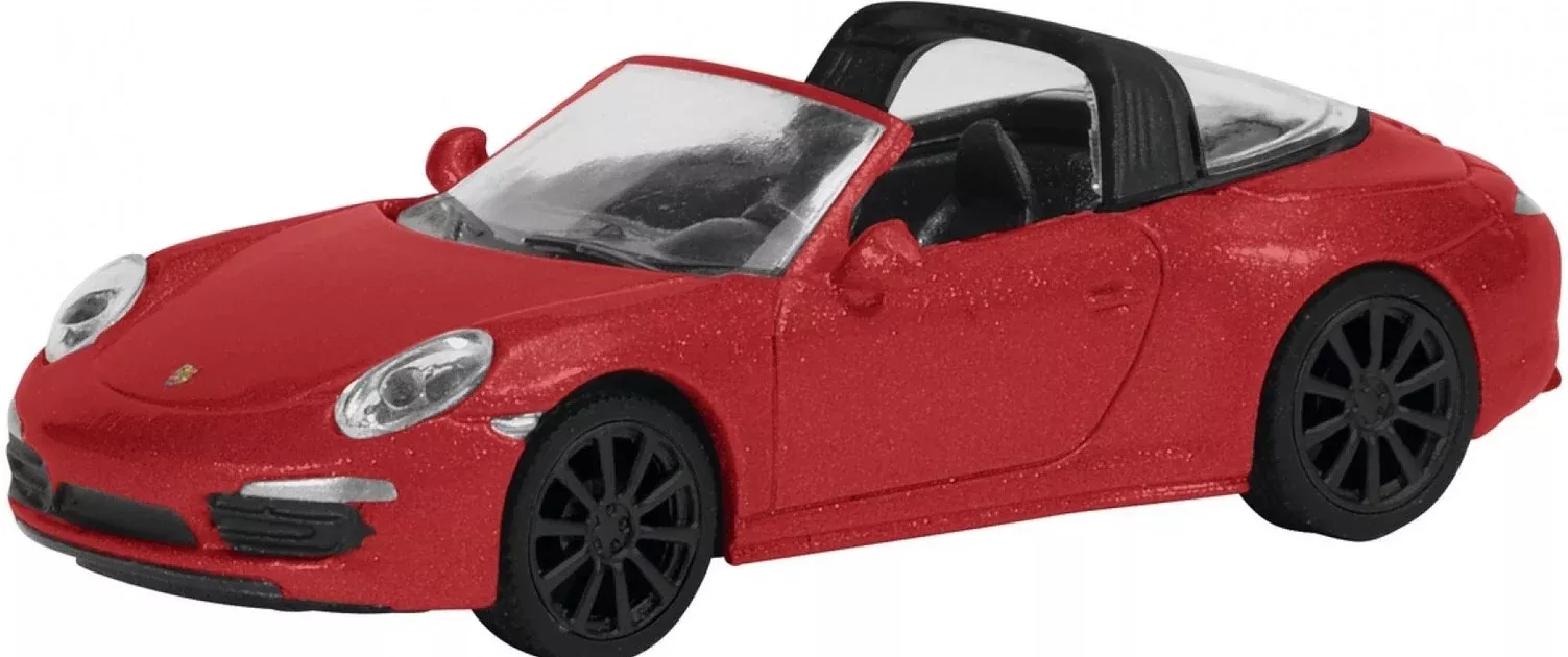 Schuco 452670900 HO Scale (1:87) Porsche 911 (991) Targa 4S - Red