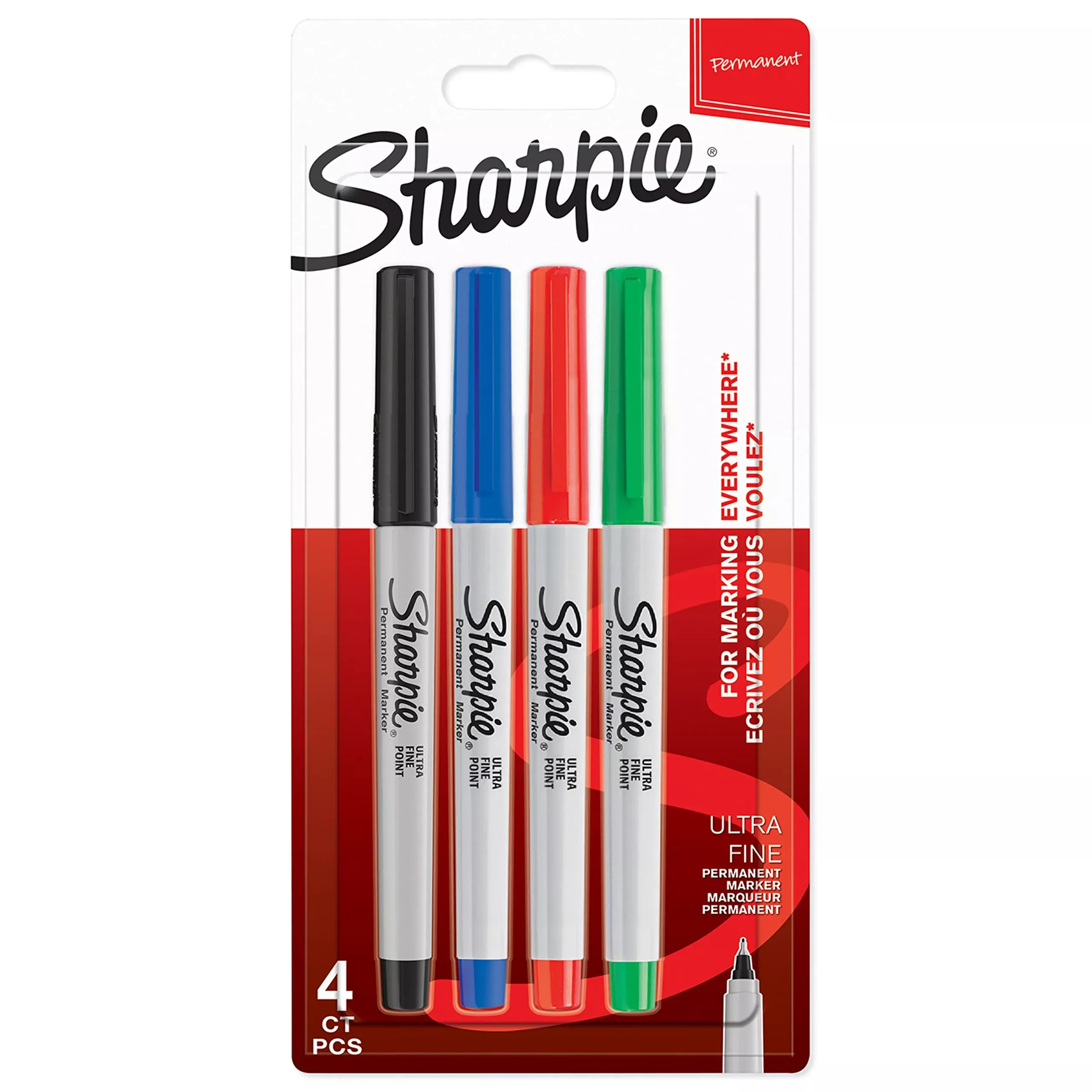 Sharpie Permanent Markers | Ultra-Fine Point | Assorted Colours | 12 Count