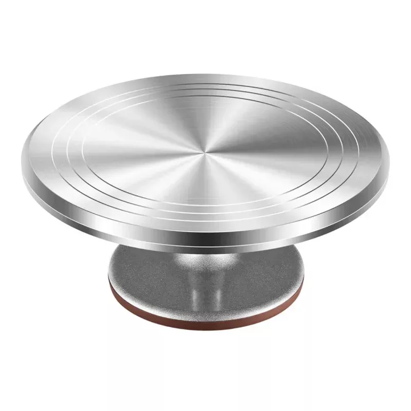 Silver Rotating Cake Turntable, 12 inch