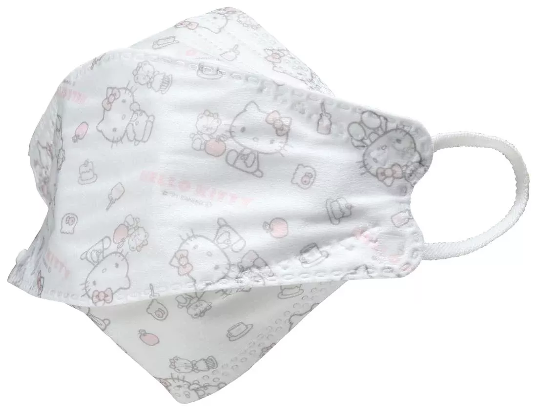 Skater High-Performance 3D Three-Dimensional Non-Woven Fabric Three-Layer Structure Mask Normal Size Hello Kitty Sanrio 5 Sheets Msksh4-A