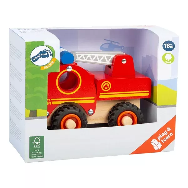 Small Foot Play And Learn Fire Engine Wooden Playset 11075