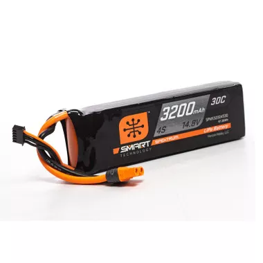 Spektrum SPMX32004S30 14.8V 3200mAh 4S 30C Smart LiPo Battery : IC3