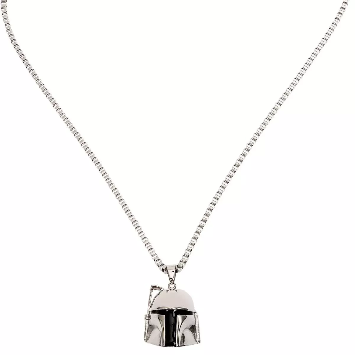 Star Wars Boba Fett 3D Silver Charm Necklace