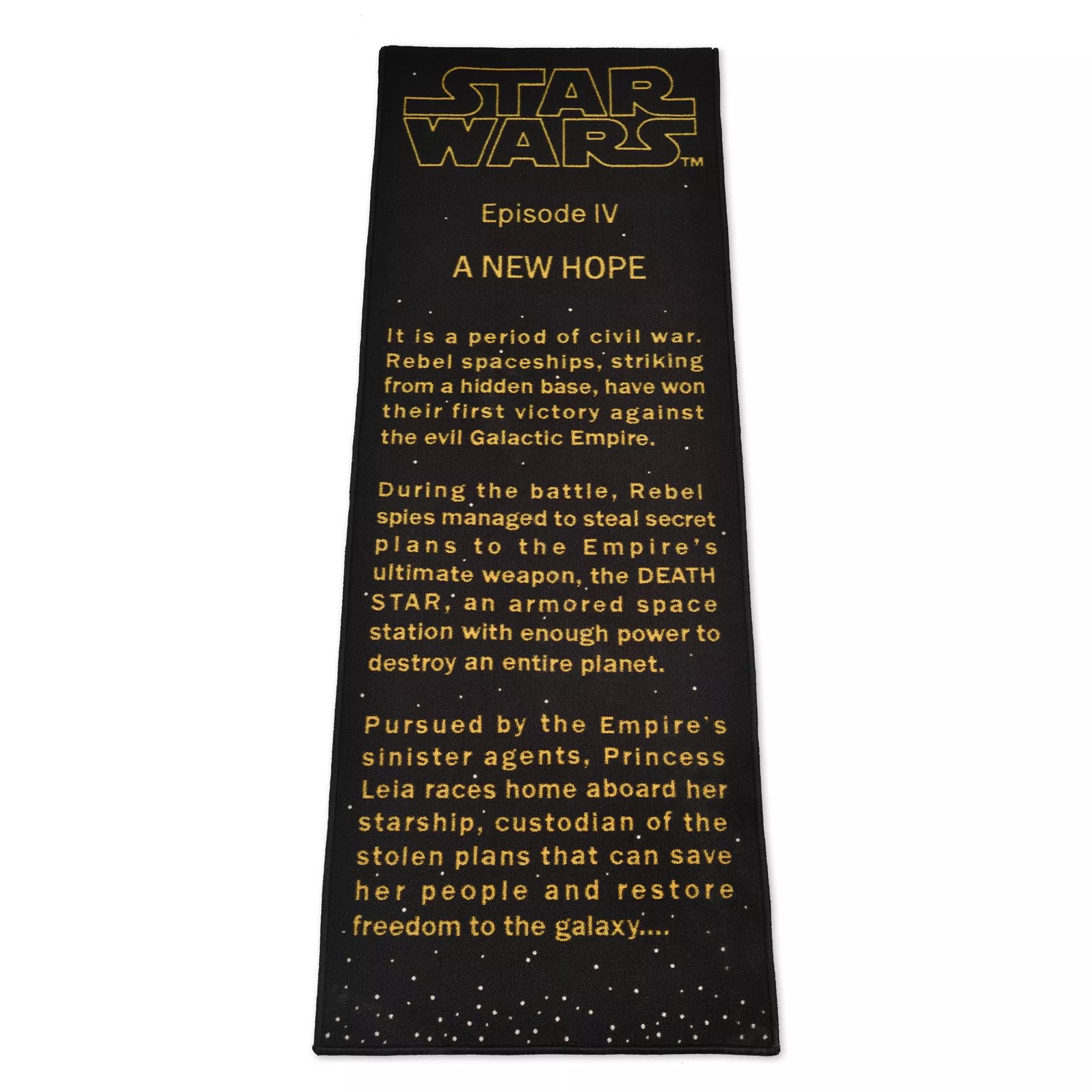 Star Wars: A New Hope Title Crawl Printed Area Rug | 26 x 77 Inches