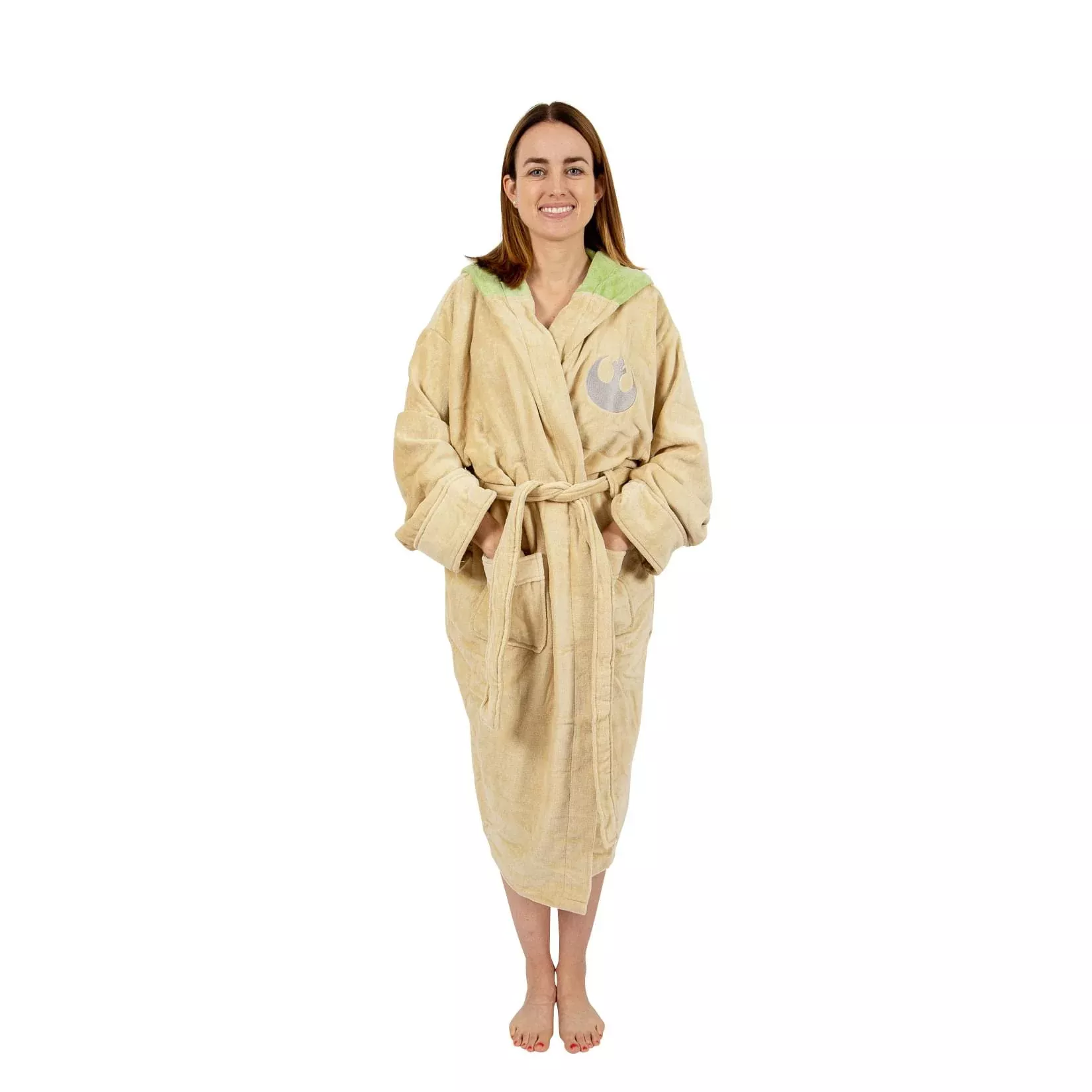 Star Wars Yoda Unisex Hooded Bathrobe for Adults