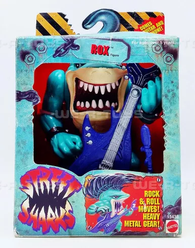 Street Sharks Rox Action Figure with Guitar and Microphone 1995 Mattel 13438 NIB