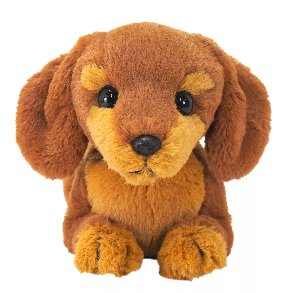 SUNLEMON Plush Doll Hiza Wanko Miniature Dachshund Red Brown