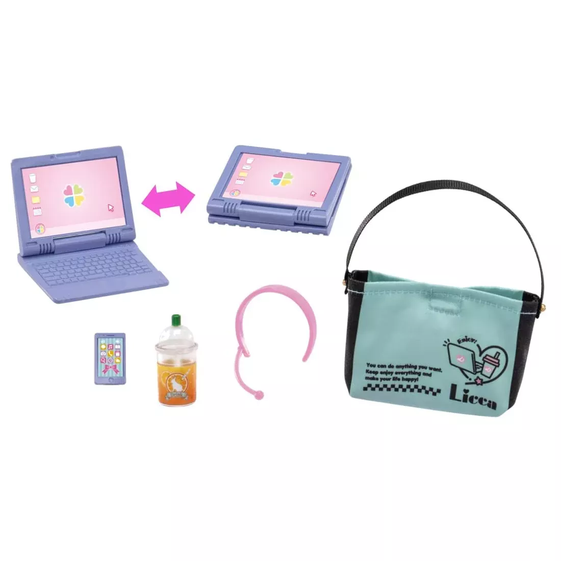 TAKARA TOMY Lg-11 Licca Doll Always Remote Laptop & Smartphone Set