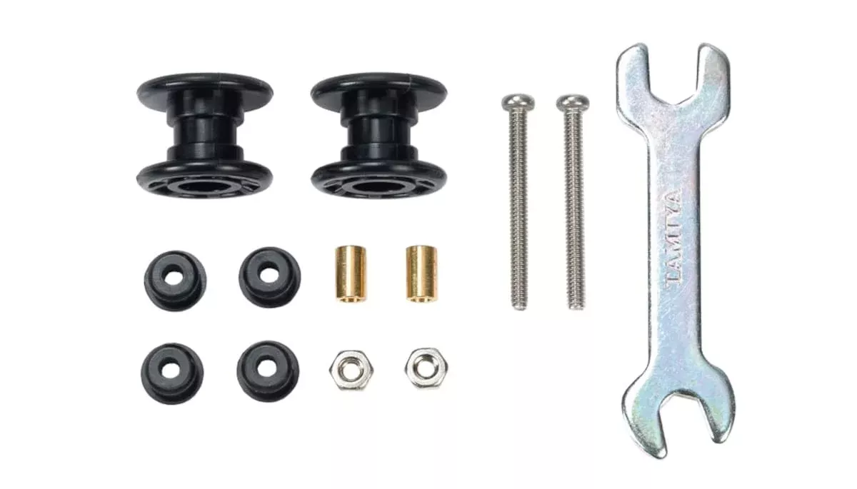 TAMIYA Mini 4Wd Plastic Double Rollers Low Friction 13-13Mm Black