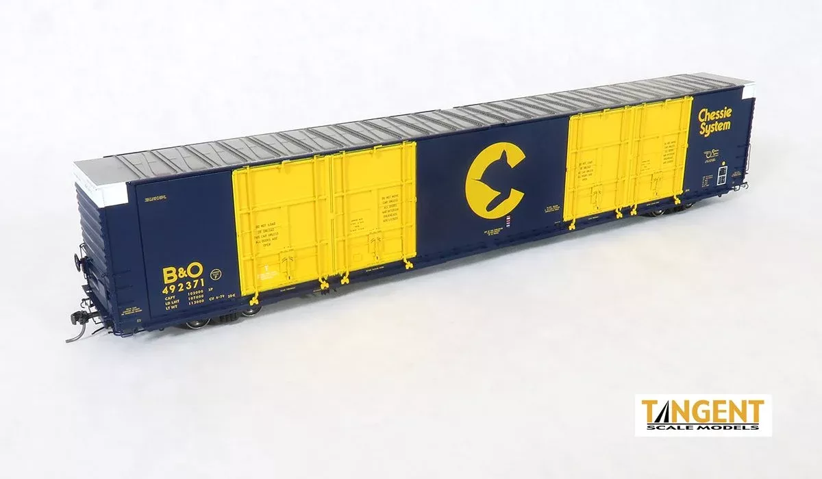 Tangent Scale Models 25510-03 HO Scale 86' Auto Parts Boxcar Chessie System B&O 492371