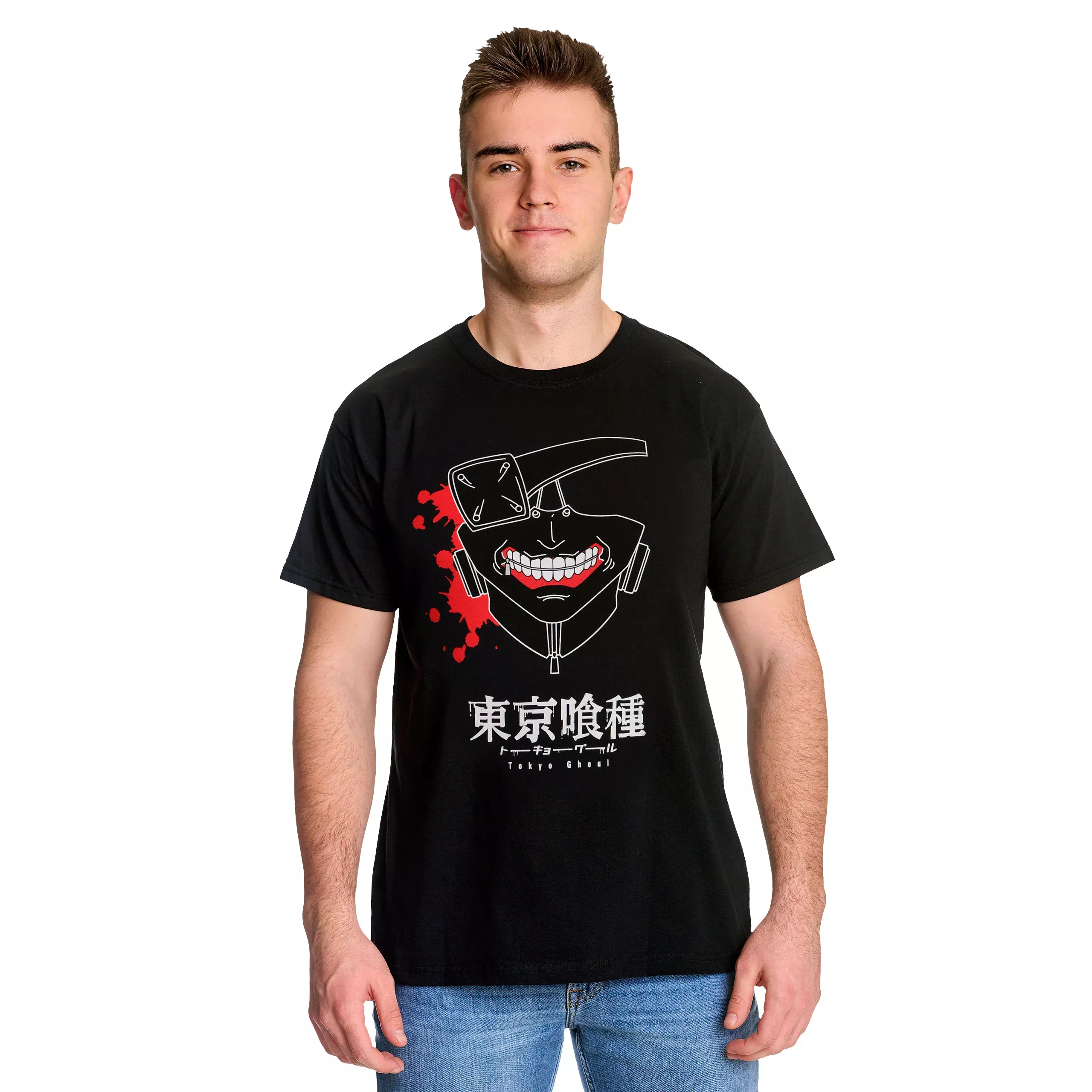 Tokyo Ghoul - Blood Filled Mask T-Shirt Black