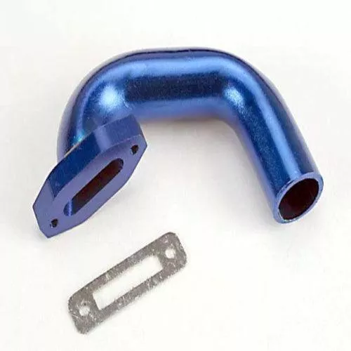 Traxxas 4487 Exhaust Header Blue Nitro Rustler Nitro Sport