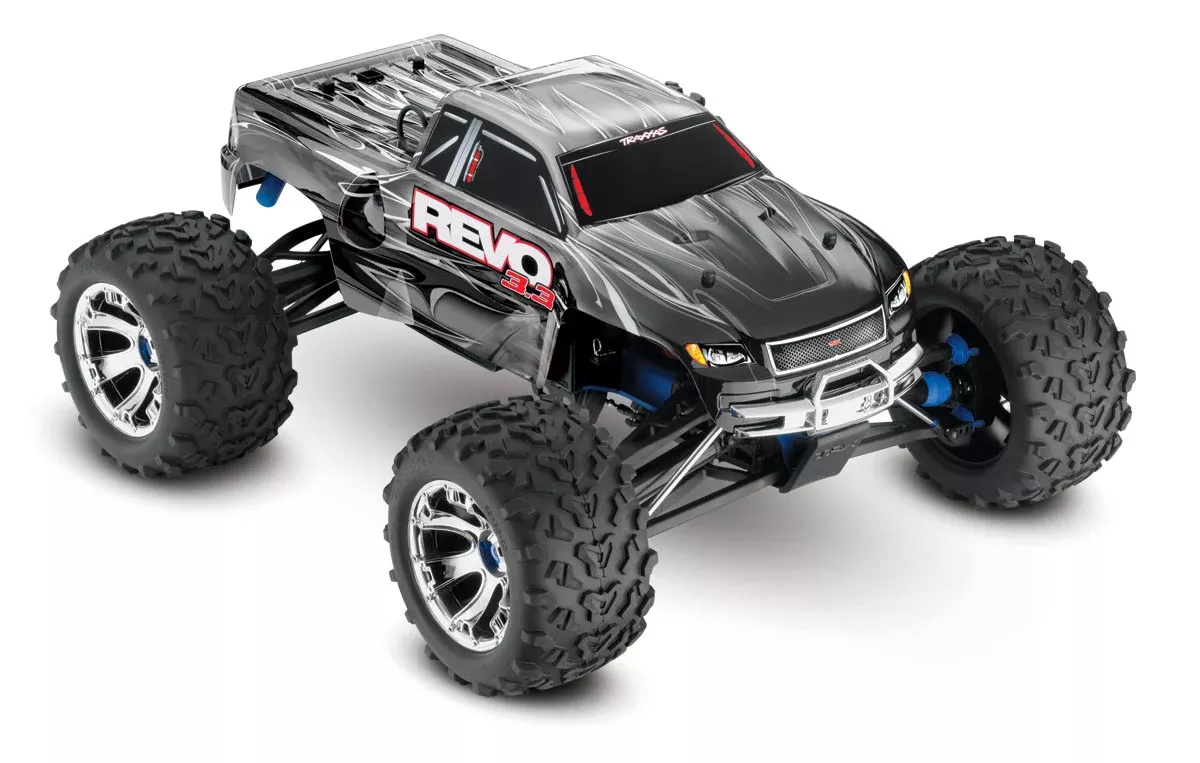 Traxxas 53097-3 1/10 REVO 3.3 Nitro Monster Truck Silver