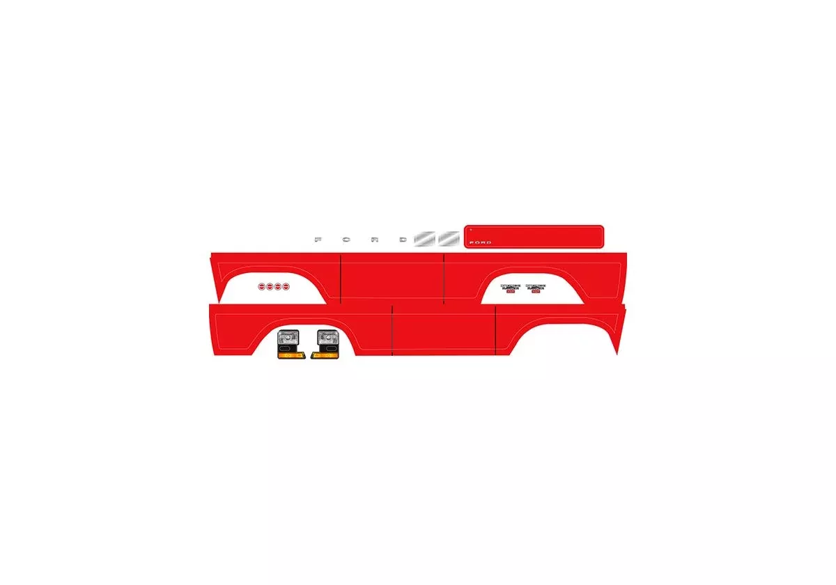 Traxxas 8078R Bronco Decal Sheet, Red