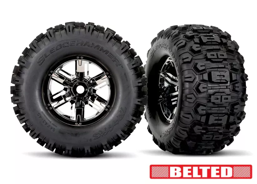 Traxxas - Tires & Wheels X-Maxx BELTED Sledgehammer TRA7871