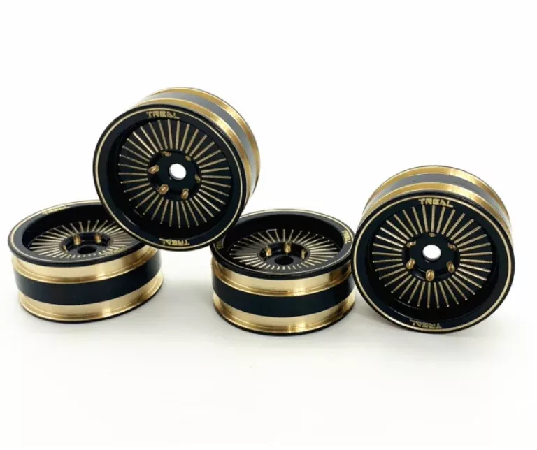 Treal Hobby (X002YSX3X3) Black & Gold Glue On 1.0" Wheels for SCX24