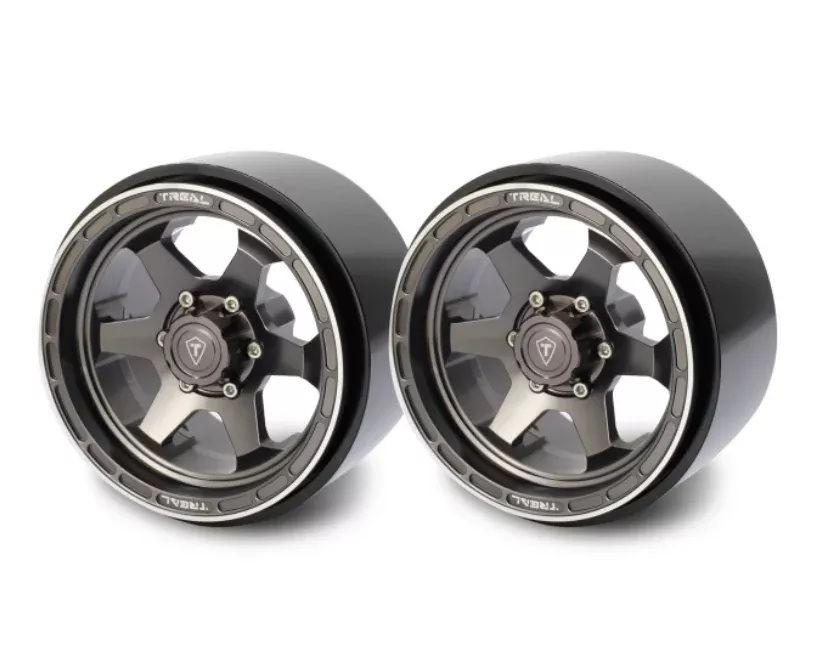 Treal Hobby (X0033AMNH3) Titanium 2.9" CNC Machined Beadlock Wheels for SCX6