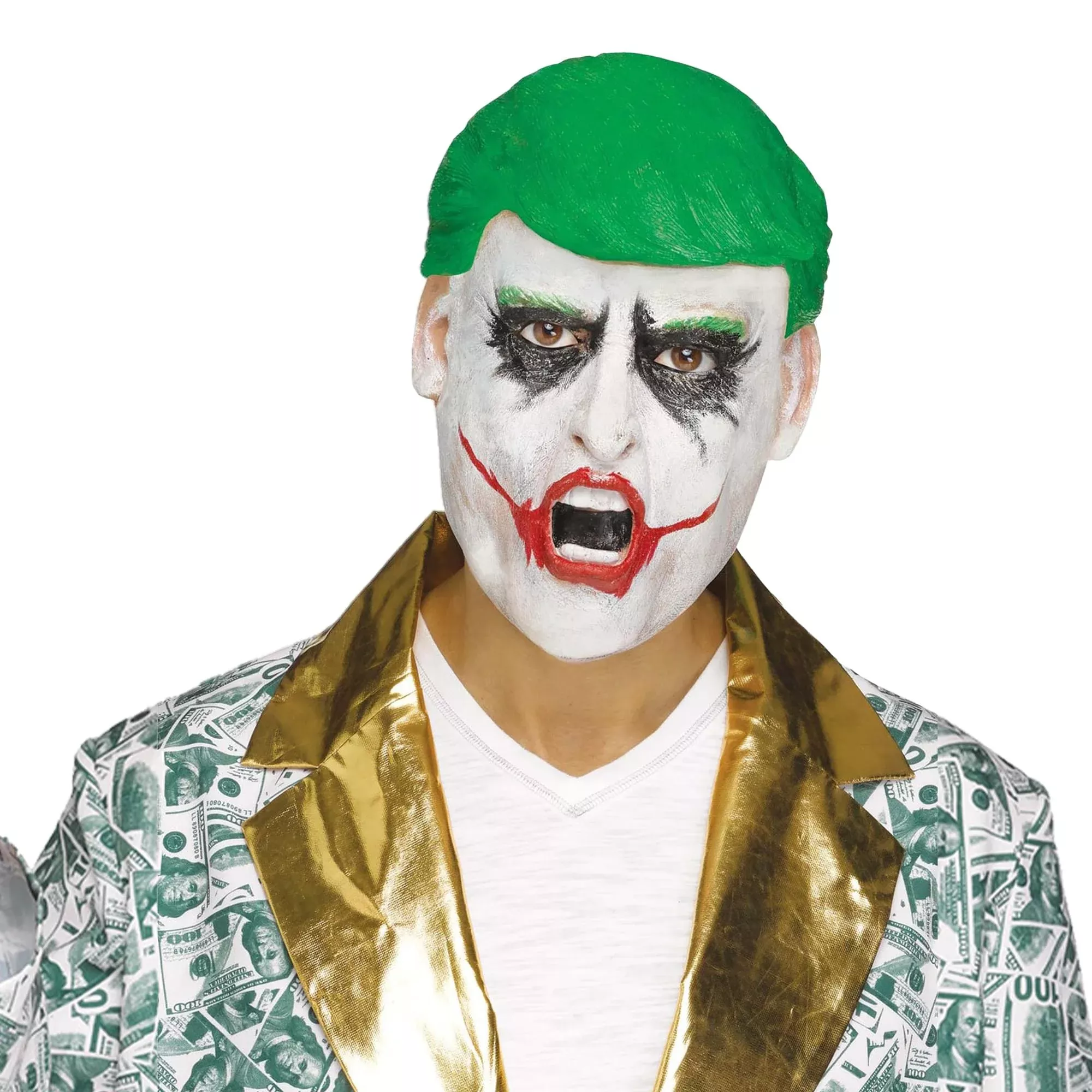 Trump Joker Clown Overhead Latex Adult Costume Mask