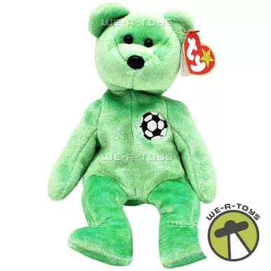 Ty Beanie Babies Kicks the Soccer Bear Plush 1998
