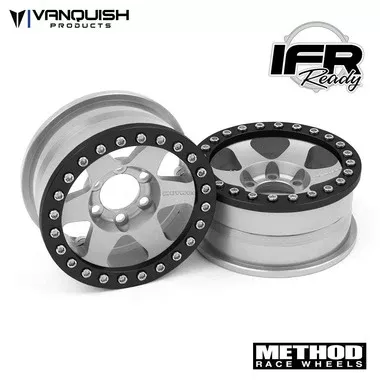 Vanquish Products VPS07764 Method 1.9 Beadlock Race Wheel 310 Clear Anodized Aluminum