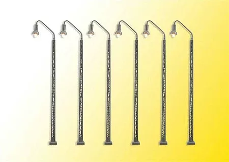 Viessmann 65856 N Scale LED Railway Lamp -- 3-1/8"8cm Tall pkg(6)
