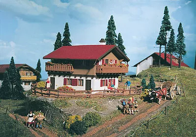 Vollmer 43703 HO Scale Alpine Chalet -- 4-7/8 x 4-3/8 x 3"12.5 x 11 x 7.5cm