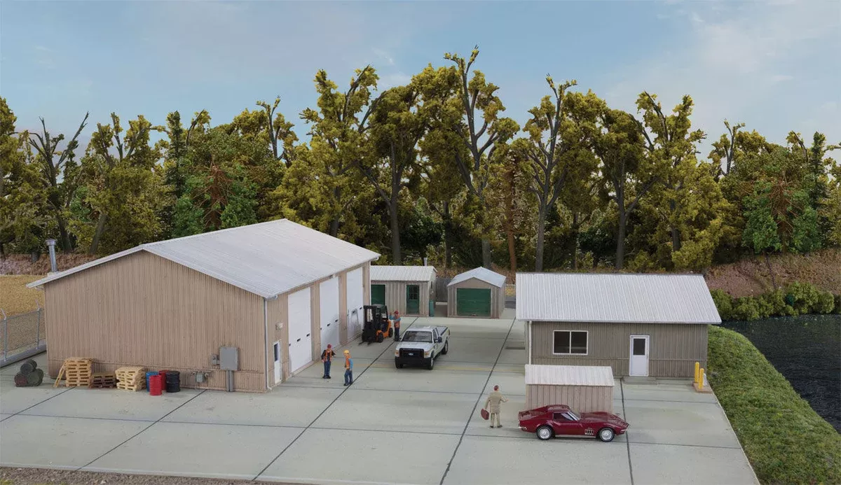 Walthers 933-4122 Vehicle Maintenance Facility Kit