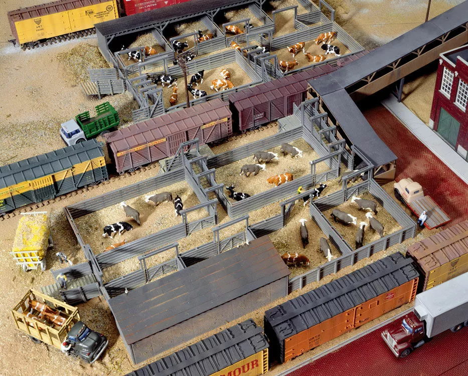 Walthers Cornerstone 933-3047 HO Scale Stock Yards - 2 Pens -- Kit