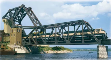 Walthers Cornerstone #933-3070 HO Operating Single-Track Railroad Bascule Bridge