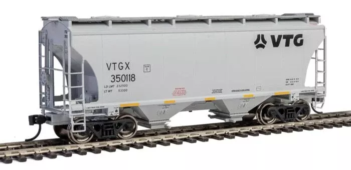 Walthers Mainline 910-7561 HO Scale 39' Trinity 3281 2-Bay Covered Hopper - Ready to Run -- VTG North America VTGX #350118